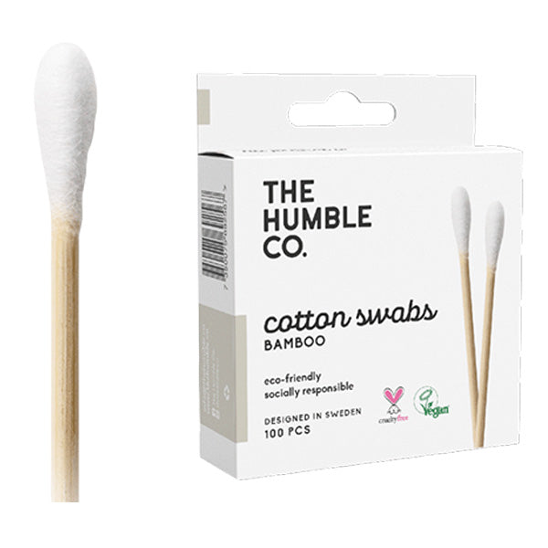 The Humble Co. Eco-friendly vegan bamboo cotton swabs. 100 pack.