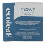 ecoleaf plastic free water-soluble dishwasher tablets x25