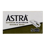 Astra platinum double edge razor blades. 5 pack.