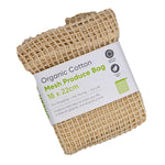 Organic cotton mesh reusable plastic free eco-friendly produce bag. Small 18x22cm.