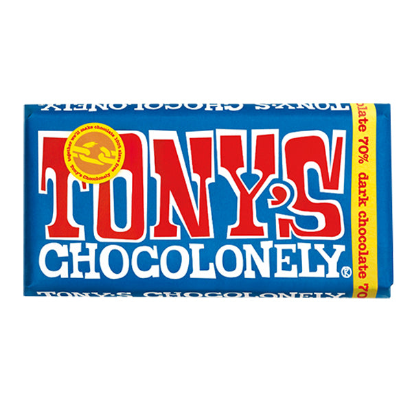 Tonys Chocolonely slavery free ethical fair-trade dark chocolate vegan bar