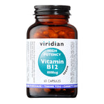 Viridian plastic free vegan high potency vitamin B12. 1000ug, 60 capsules.
