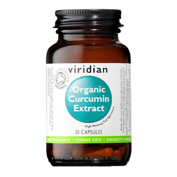 Viridian plastic free vegan organic curcumin extract. 30 capsules.