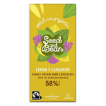 Seed & Bean Lemon & Cardamom Chocolate Bar (85g) (Fair trade, Vegan Friendly & Organic)