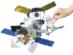 Play Press space station. Plastic free, sustainably sourced child friendly build and play set.